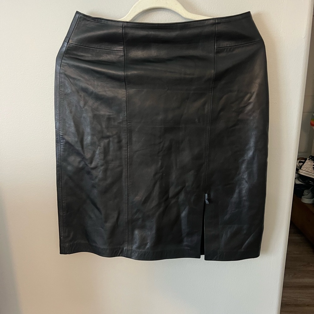 Black Leather Skirt